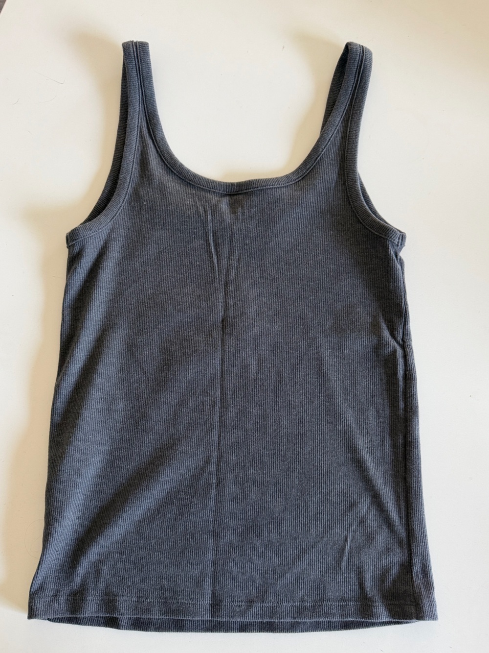 Old Navy Dark Charcoal Ribbed Tank Top - Picture 3 of 3